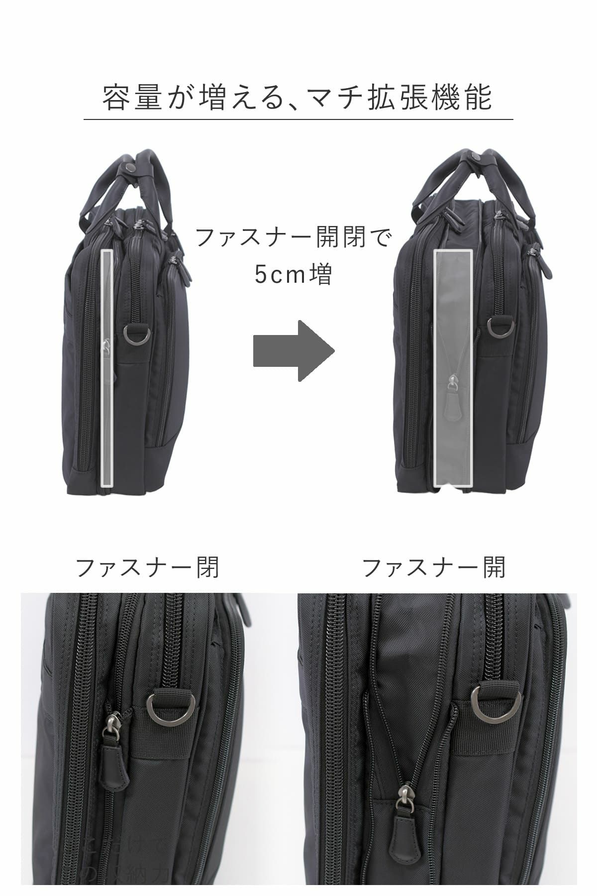 ビジネスバッグ メンズ 40代 通勤 出張 マチ拡張 おしゃれ 人気 ブランド 30代 ナイロン pc B4 1泊 RyusOne 102542