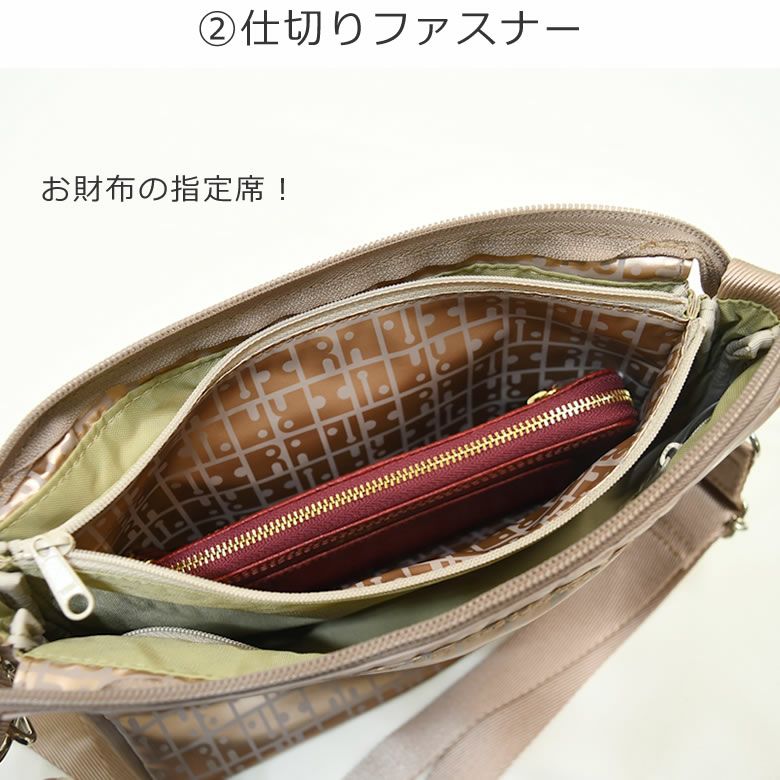 ヤマト屋 バッグ ショルダーバッグ レディース 仕切り 多機能 ポケット充実 貴重品 お財布 長財布 通帳 お薬手帳