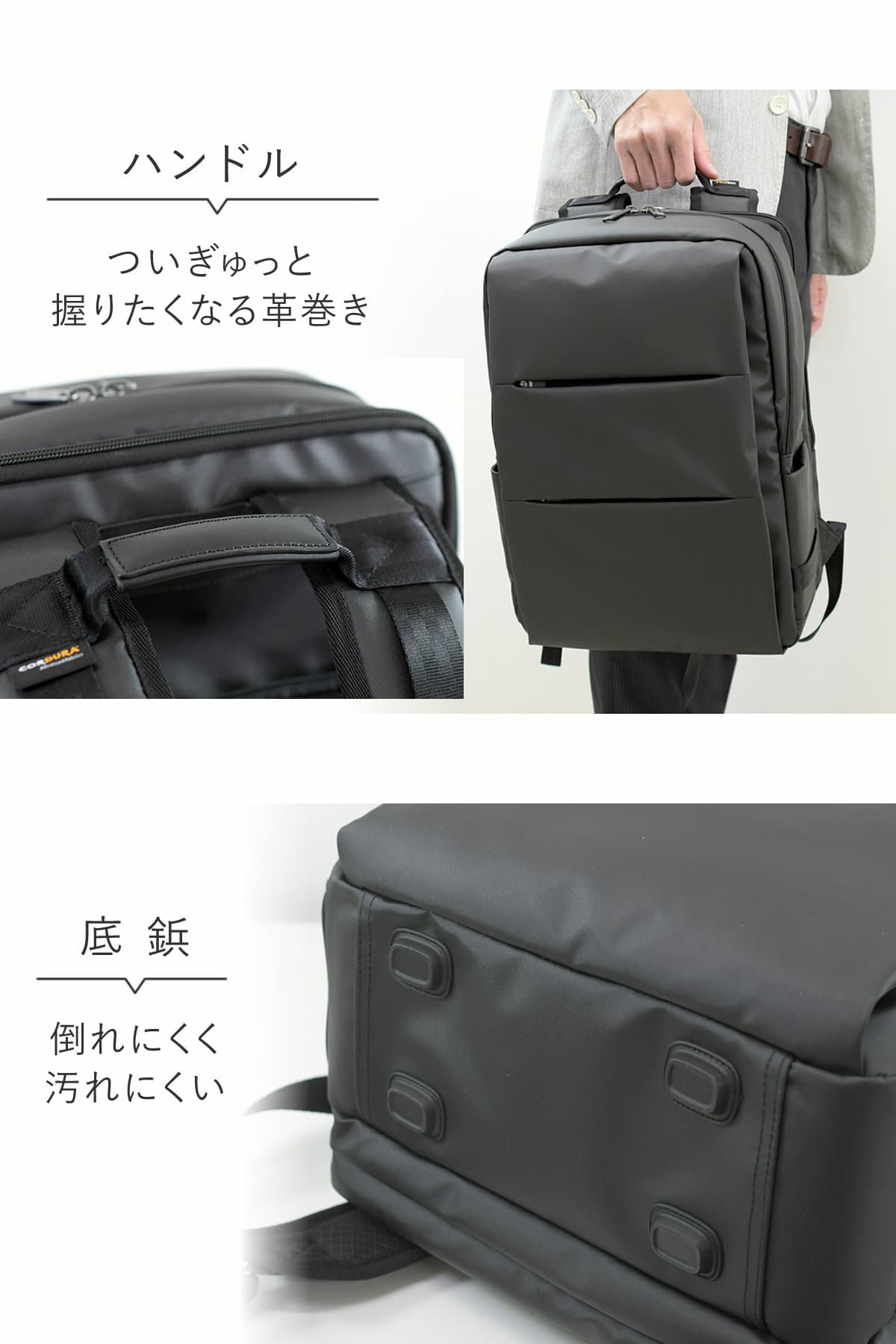 ビジネスリュック メンズ パソコンリュック 通勤リュック 17.3インチ ノートPC 背面ポケット貴重品 タブレット A4ファイル