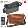 ショルダーバッグ 斜めがけ レザー 革 Saddle 日本製 B5 メンズ 16452 ブラ