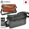 ショルダーバッグ 斜めがけ レザー 革 SADDLE 日本製 b5 メンズ ブラック 黒