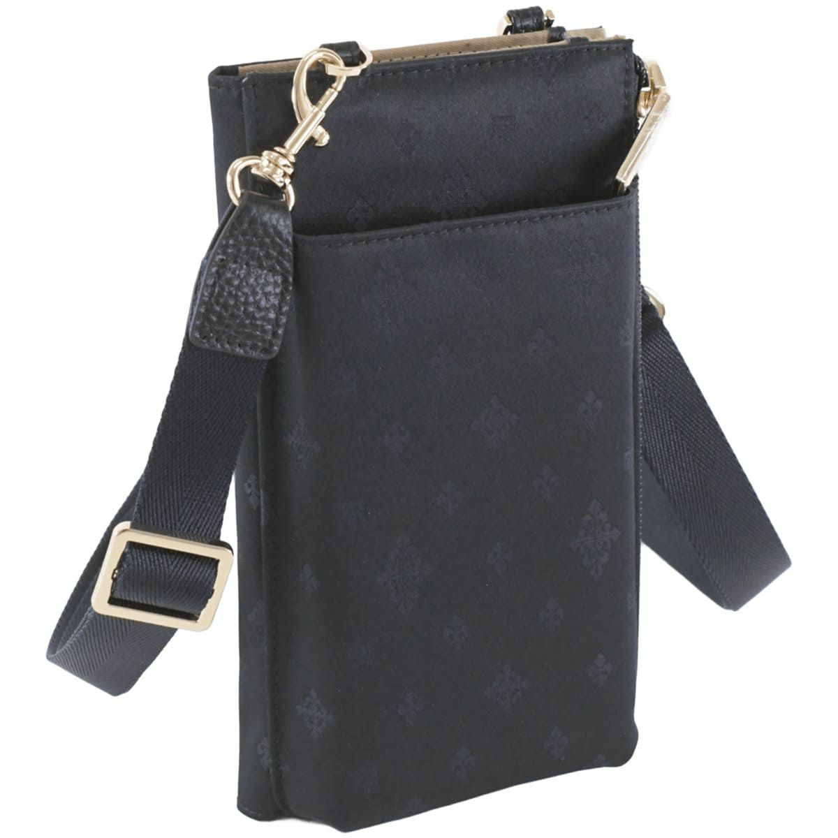目々澤鞄  スマホショルダー  レディース カラバリ ブラック