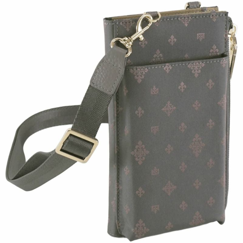 目々澤鞄  スマホショルダー  レディース カラバリ グレー