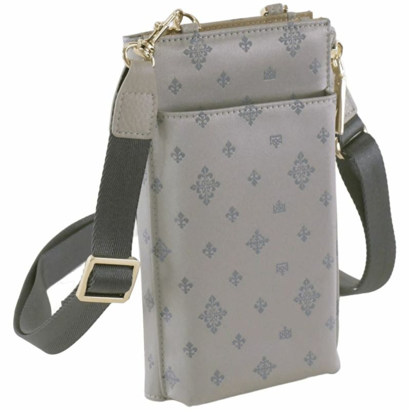 目々澤鞄  スマホショルダー  レディース カラバリ シルキーグレー