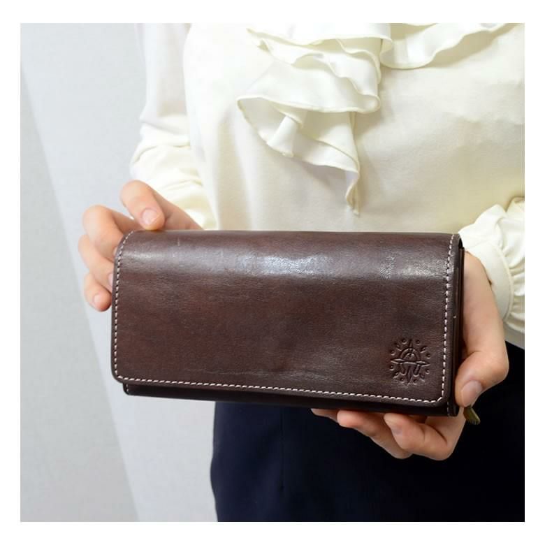 財布 レディース 長財布 かぶせ L字ファスナー ジャバラ