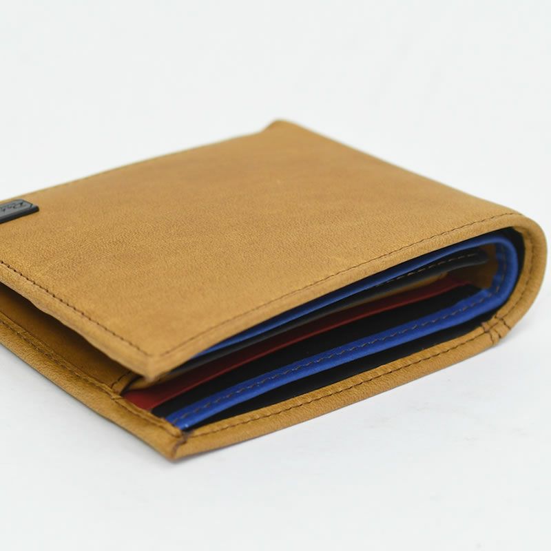 ダコタ 財布 牛革 二つ折り 小銭入れあり 大容量 コンパクト ネイビー