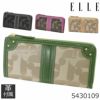 ELLE 財布 レディース 長財布 ブランド ラウンドファスナー l字ファスナー 使いやすい スリム 50代 40代 エル グリーン 緑 みどり