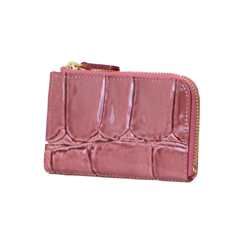 アルカン 小銭入れ コインケース パスケース レディース お札も入る 鍵 キーケース キーリング 一体型 カードポケット ICカード 定期入れ ミニ財布 薄型 スリム 日本製 本革 かわいい 小さい L字ファスナー