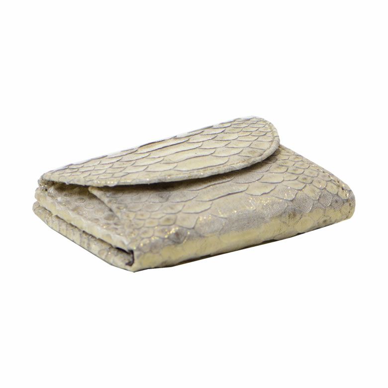 財布 レディース 二つ折り ボックス型小銭入れ 札入れ カード入れ コンパクト box型小銭入れ ミニ財布 ミニウォレット 日本製 パイソン 蛇革 ARUKAN アルカン