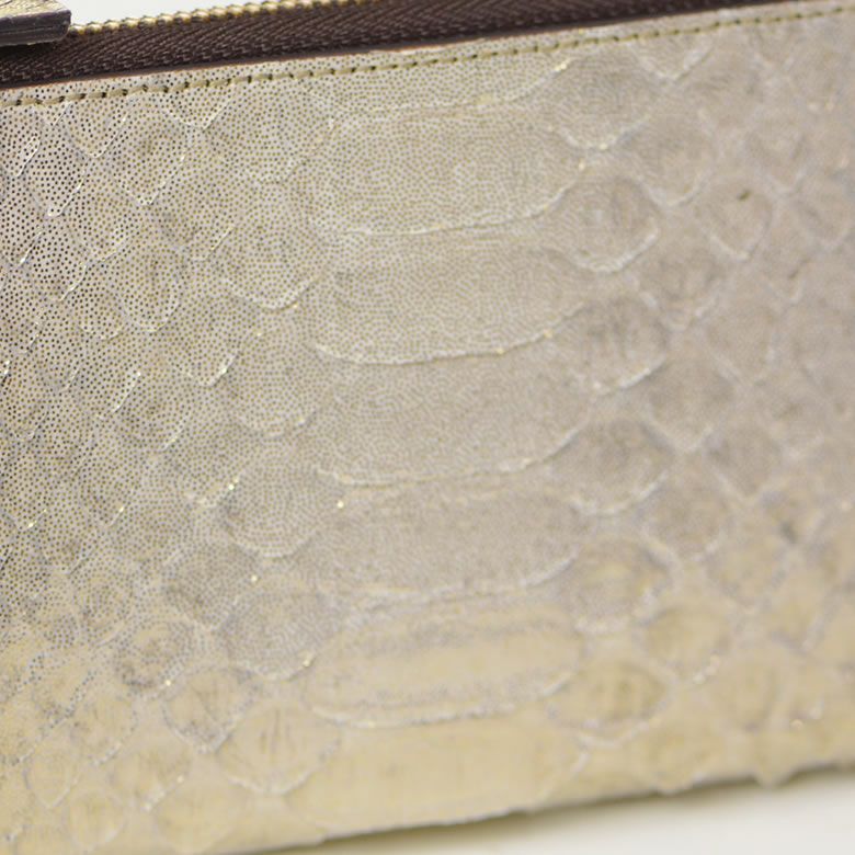 財布 レディース 長財布 L字ファスナー 薄い 薄マチ カードが入る カードたくさん 日本製 パイソン 蛇革 ARUKAN アルカン