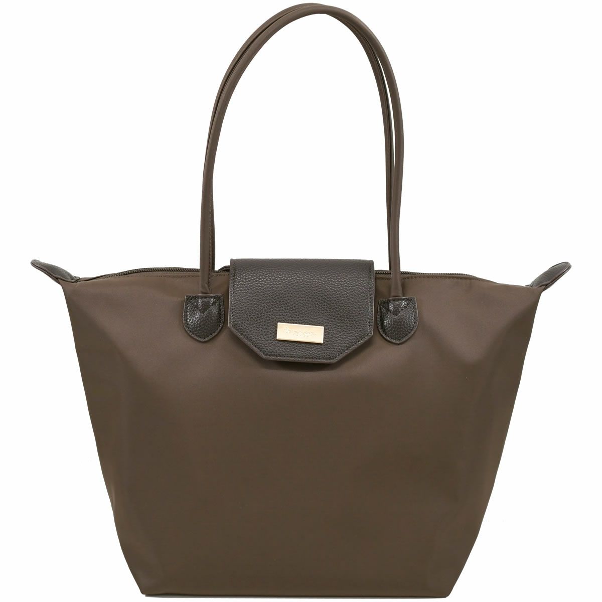 目々澤鞄 通勤バッグ トートバッグ レディース A4 軽い 通勤 内勤 仕事人気 かわいい a4トートバッグ おしゃれ ナイロン ナイロントート ファスナー付き 通勤コーデ  ショコラブラウン茶色グレージュ茶色ちゃいろ