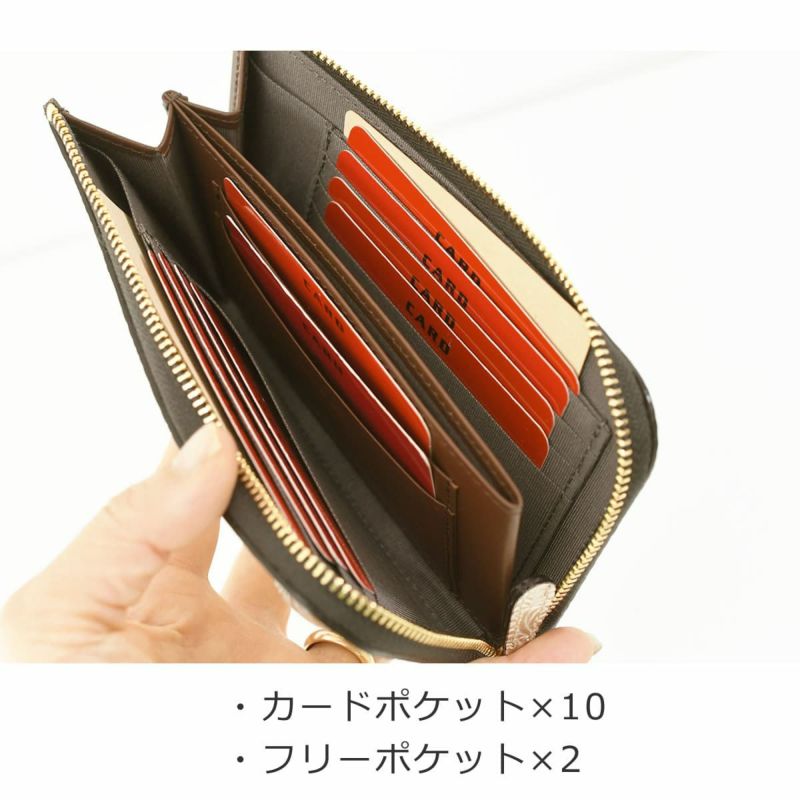 ミニ財布 レディース 人気 ブランド コンパクト スリム l字ファスナー 軽い 日本製 本革 ニュートラルグレイ1415675