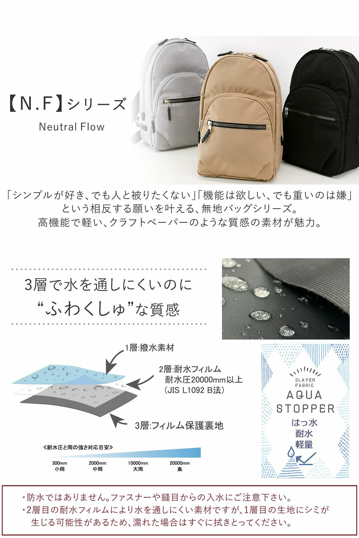 目々澤鞄 ボディバッグ レディース 斜めがけ  リュック ナイロン 軽量  きれいめ 大きめ かわいい 旅行 N.F 40002