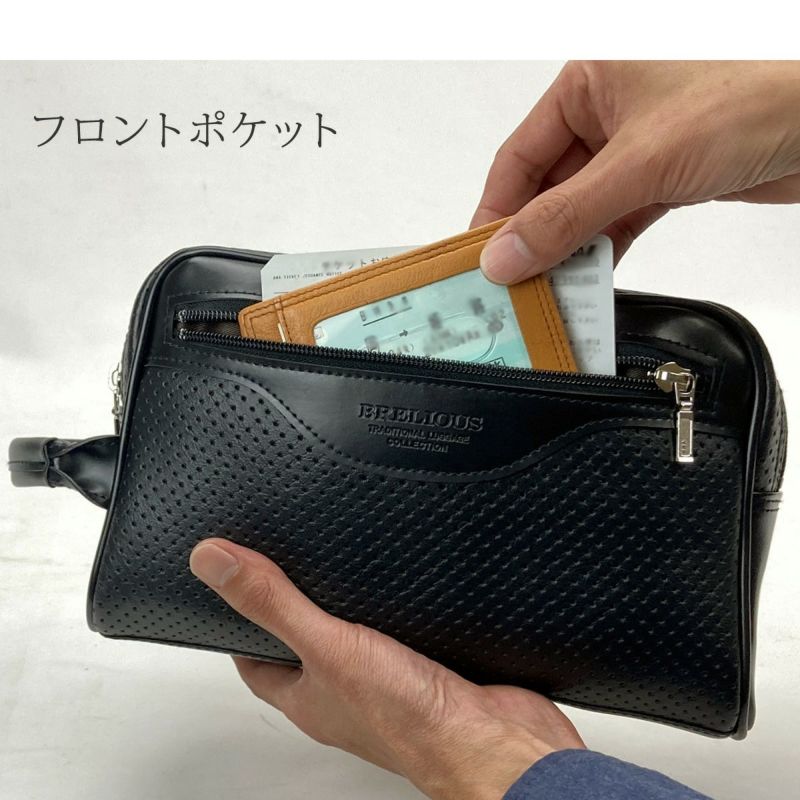 セカンドバッグ メンズ 日本製 40代 2ルーム 軽量 合皮製 豊岡鞄認定 ハンドル付き ブランド 25965