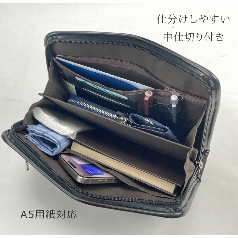 セカンドバッグ メンズ 日本製 40代 軽量 合皮製 豊岡鞄認定 ストラップ 2way 大きく開く ブランド 父の日 ギフト プレゼント25964