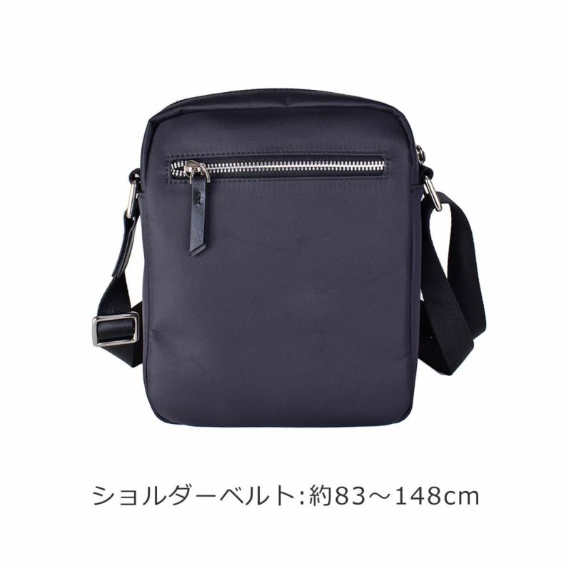 ショルダーバッグ メンズ 小さめ 斜めがけバッグ ナイロン 軽量 革付属 ブランド 軽い 縦型 父の日 プレゼント ギフト 贈り物 40代 50代 60代 renoma