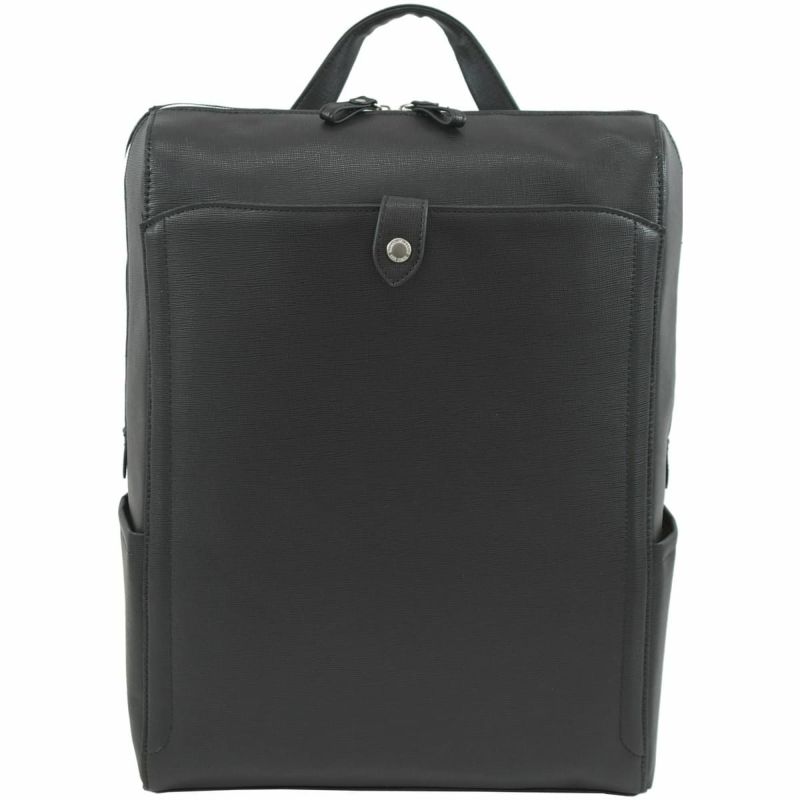 レディース ビジネスリュック 合皮 A4ファイル A4PC対応 2ルーム 軽量 通勤 おしゃれ きれいめ 大容量 仕事バッグ 出張 目々澤鞄 55300 ブラック