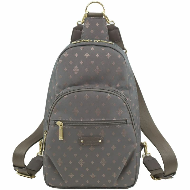 目々澤鞄 リュック レディース 小さめ 軽量 きれいめ 2way ボディバッグにもなる ミニリュック 斜めがけバッグ グレー