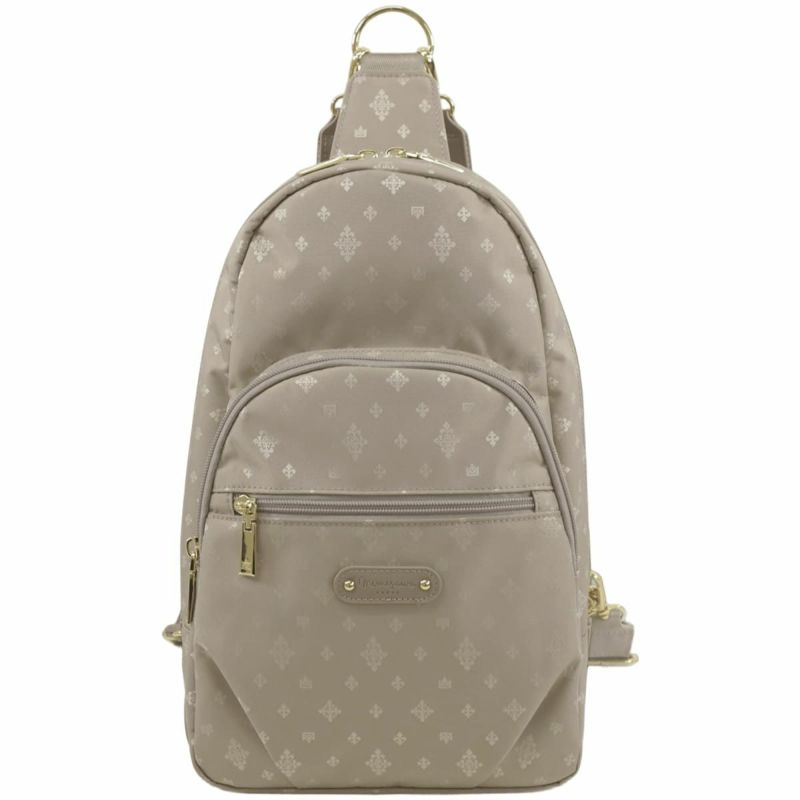 目々澤鞄 リュック レディース 小さめ 軽量 きれいめ 2way ボディバッグにもなる ミニリュック 斜めがけバッグ ベージュ