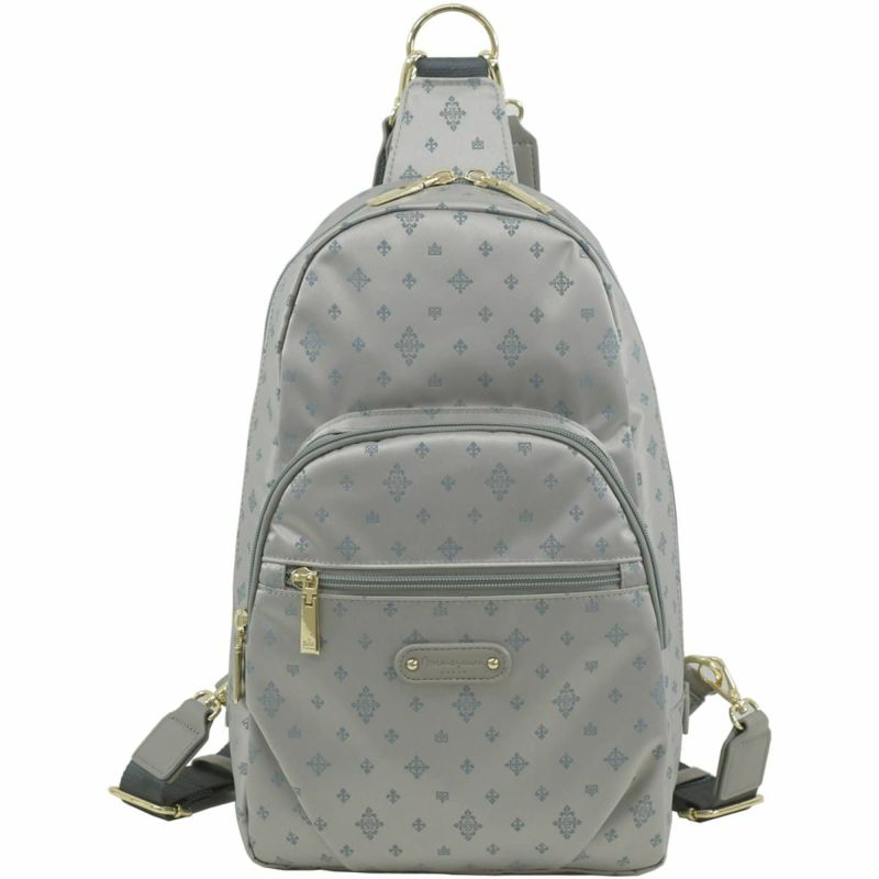 目々澤鞄 リュック レディース 小さめ 軽量 きれいめ 2way ボディバッグにもなる ミニリュック 斜めがけバッグ シルキーグレー